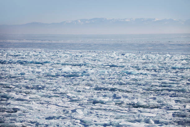 istock Lake Baikal ice-drift. Winter landscape 1364194863
