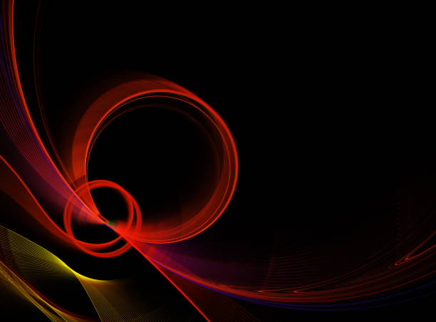 istock Abstract color dynamic background with lighting effect. Fractal wavy. Fractal art 1364196360