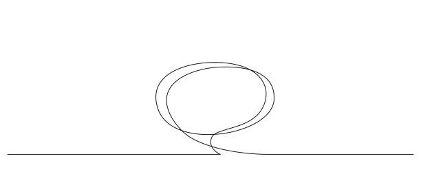 одна непрерывная линия рисования пузырька речи. облако чата в простом линейном стиле. редактируемая обводка. doodle векторная иллюстрация - blog communication discussion speech bubble stock illustrations