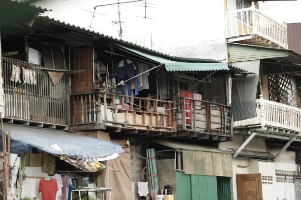 istock Traditional floating house from Bangkok riverside 1364198525