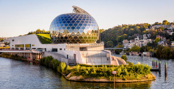 the seine musicale venue near paris, france. - national concert hall imagens e fotografias de stock