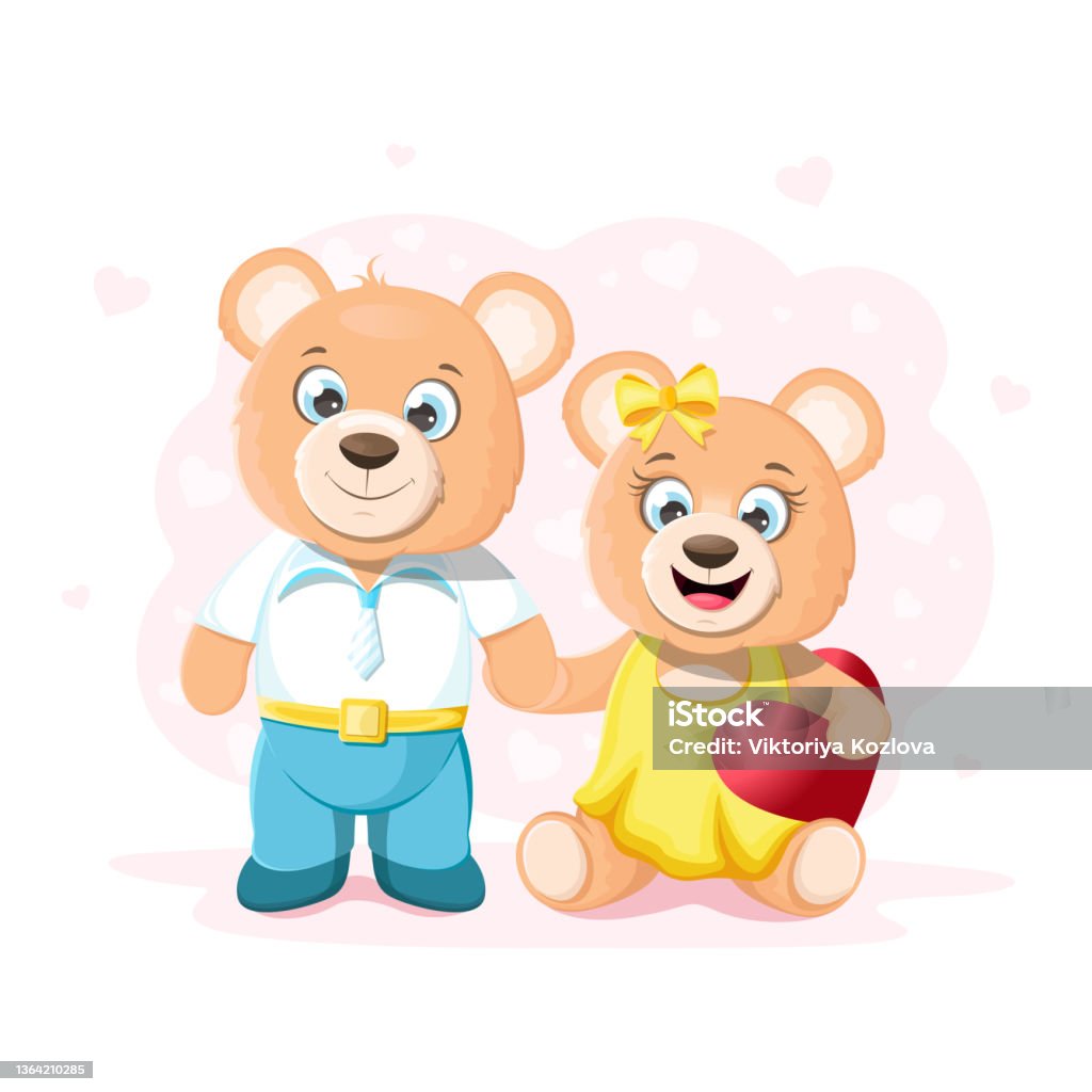 Ilustración de Dos Osos De Peluche De Dibujos Animados Enamorados El Niño Oso De Peluche Sostiene Por La Pata A Una Niña Oso Niña Oso De Peluche Sosteniendo Un Corazón Fondo Rosa Ilustración de Dos Osos De Peluche De Dibujos Animados Enamorados El Niño Oso De Peluche Sostiene Por La Pata A Una Niña Oso Niña Oso De Peluche Sosteniendo Un Corazón Fondo Rosa