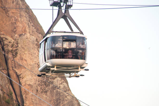 Sugarloaf cable car in Rio de Janeiro, Brazil - December 05, 2021: Sugarloaf cable car in Rio de Janeiro city.