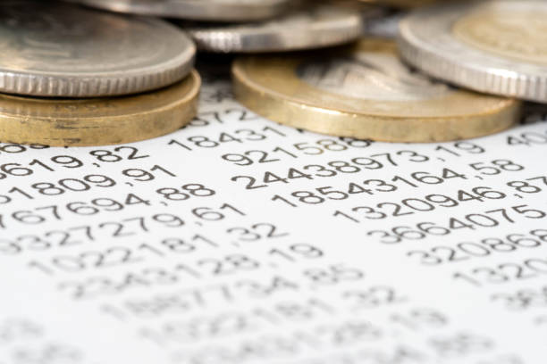 istock Coins and different numbers in one calculation 1364212647