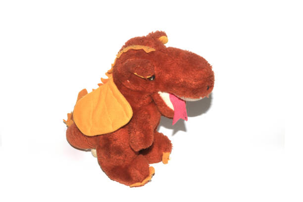 istock Nostalga Old Stuffed Soft Toy Dragon Dinosaur 1364214020