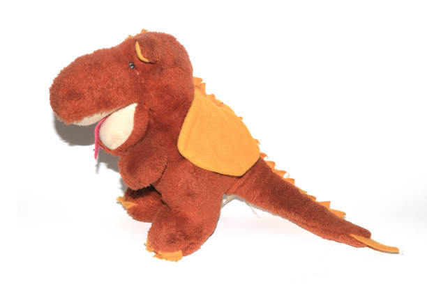 istock Nostalga Old Stuffed Soft Toy Dragon Dinosaur 1364214021