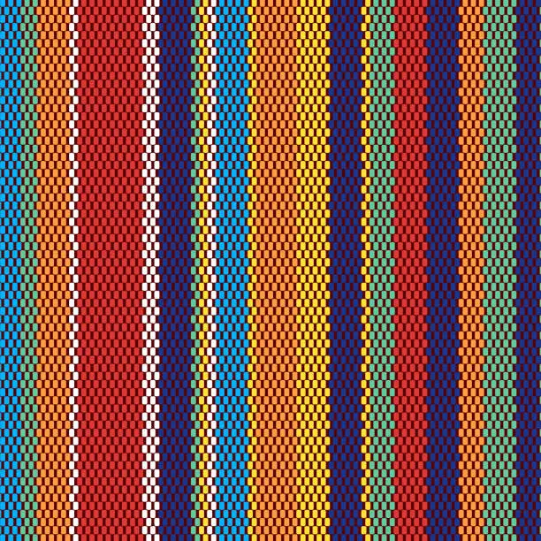 Vector illustration of Striped carpet vector pattern