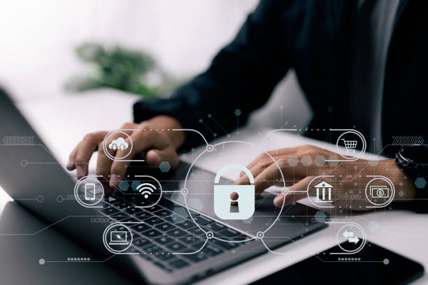 istock Concept of internet network security and personal data protection. Secure payment and banking concept is an online internet secure payment. there are locks and padlocks. 1364217660