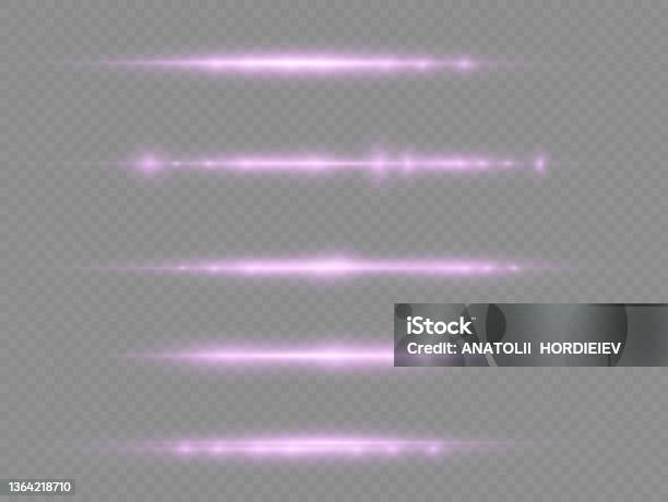 Random Violet Line Horizontal Violet Light Rays Flash Purple Line Stock Illustration ...