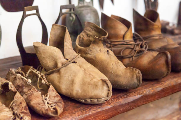 istock Old antique leather shoes 13-14 centuries 1364222822