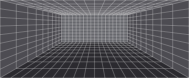 3d Room Perspective Grid Background For Interior Design Virtual Reality ...