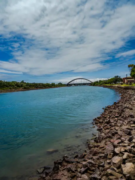 Kowie River and the arch-bridge of Port Alfred Eastern Cape South Africa