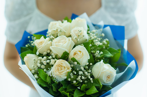 white rose, wedding, bouquet, background