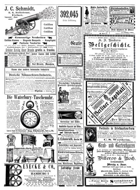 istock Ads in German magazine of 1887 1364233788