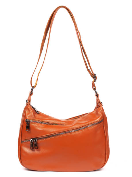 istock Brown leather woman's handbag isolated on white background 1364236281