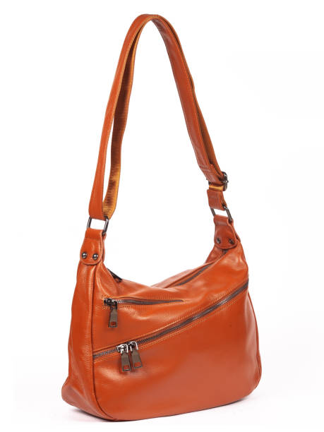 istock Brown leather woman's handbag isolated on white background 1364236292