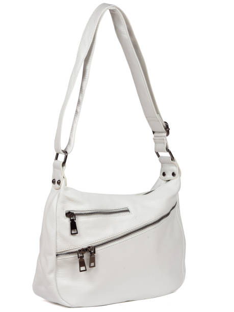 istock White leather woman's handbag isolated on white background 1364236355