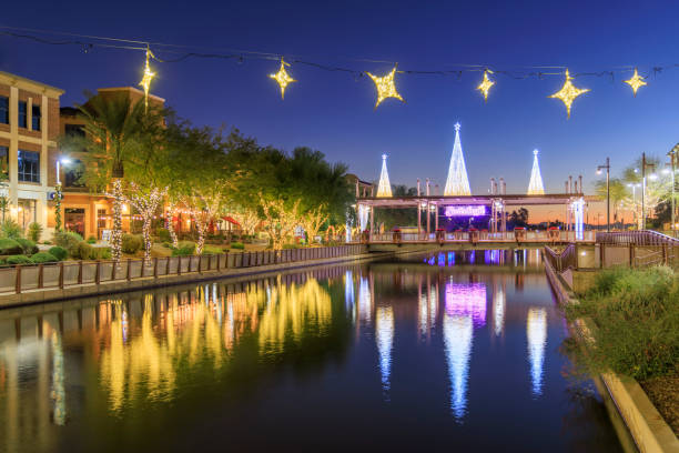 istock Scottsdale Waterfront Decorated for Christmas 1364238739