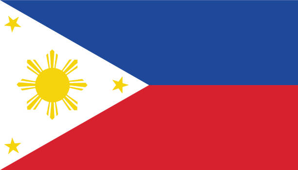 philippinen flagge mit standardform farbe, symbole der philippinen vorlage banner, karte, werbung, werbung, werbung, anzeigen, webdesign, magazin, "nand business matching land poster, vektorillustration - manila philippines map philippines flag stock-grafiken, -clipart, -cartoons und -symbole