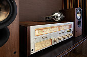 Vintage Audio Components System Stereo Receiver Speakers and Headphones