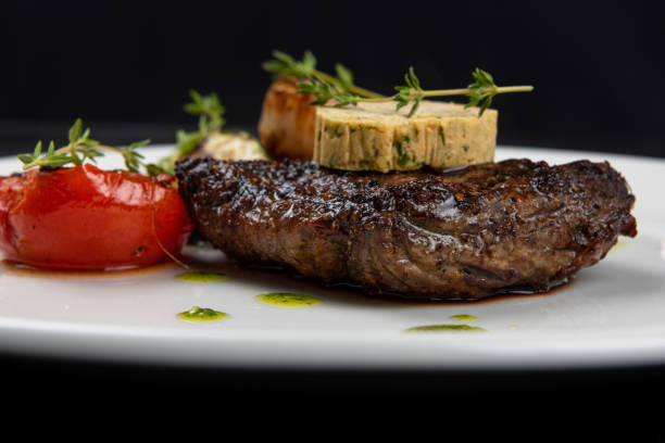 Filete de angus negro a la parrilla - foto de stock