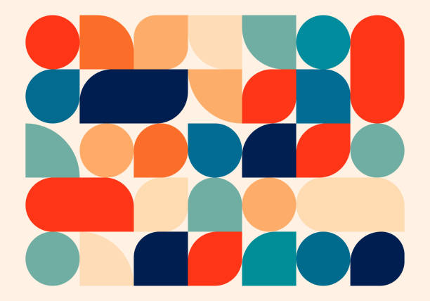creative decoration for the contemporary design. a trendy art background.
