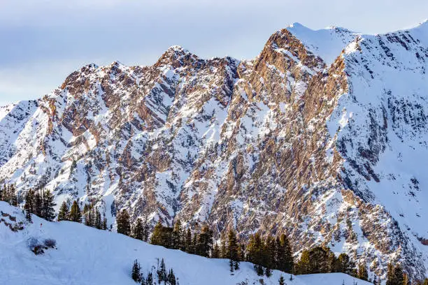 Winter skiing in Alta, Utah