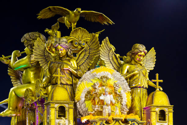 브라질 상파울루 카니발 - samba school parade 뉴스 사진 이미지