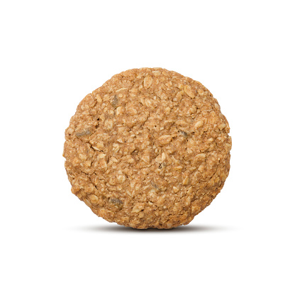 Oat cookies isolated on a white background