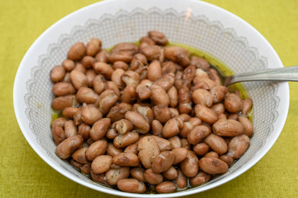 Borlotti beans stock photo