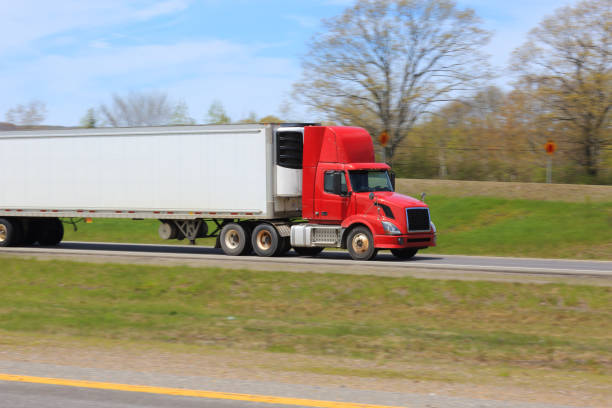 istock Semi-truck and trailer 1364264699
