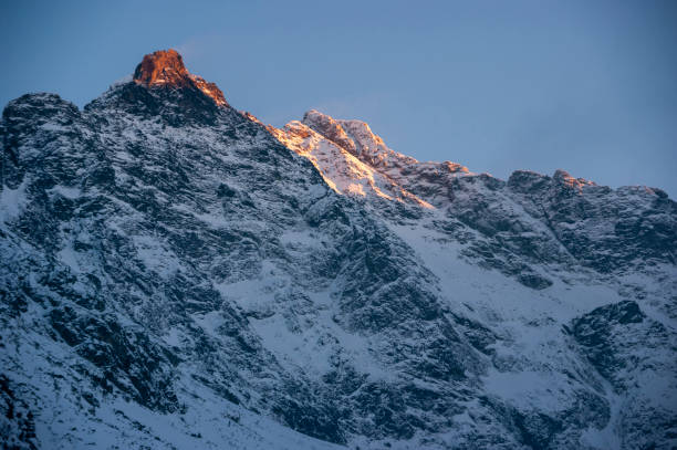 istock Rysy peak illuminated by the light of the setting sun. Tatra Mountains. 1364266270