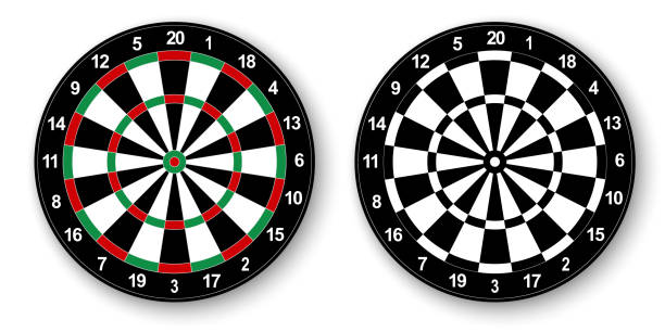 다트 2 - dartboard target pub sport stock illustrations