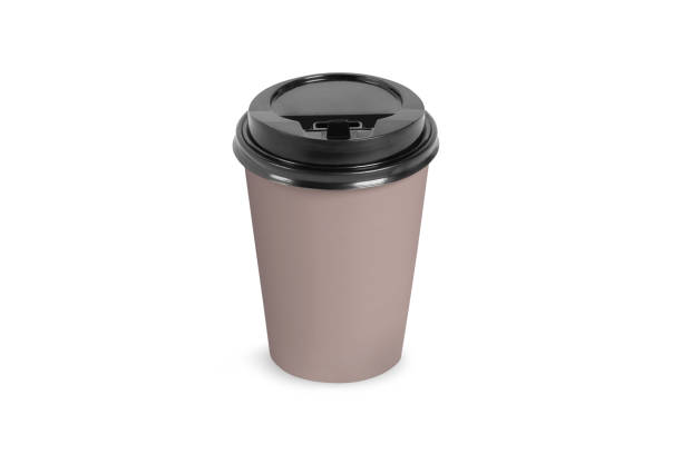 istock Plastic paper cup for coffee, tea, chocolate and other hot drinks. Plastic party cup mockup. Disposable Cups set. Take out mugs front view and space for your design 1364270995