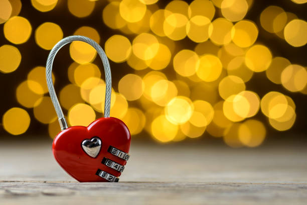 istock Red padlock in the form of heart 1364273875