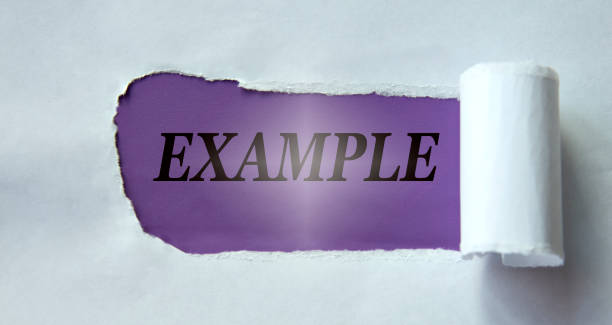 istock EXAMPLE - word on a purple background and torn white paper 1364280481