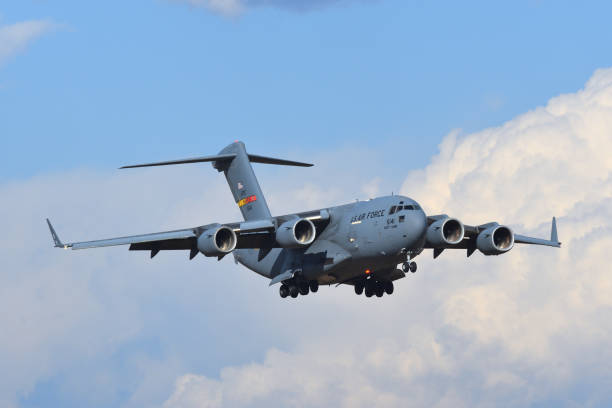 boeing c-17a globemaster iii transportflugzeug der united states air force. - boeing stock-fotos und bilder