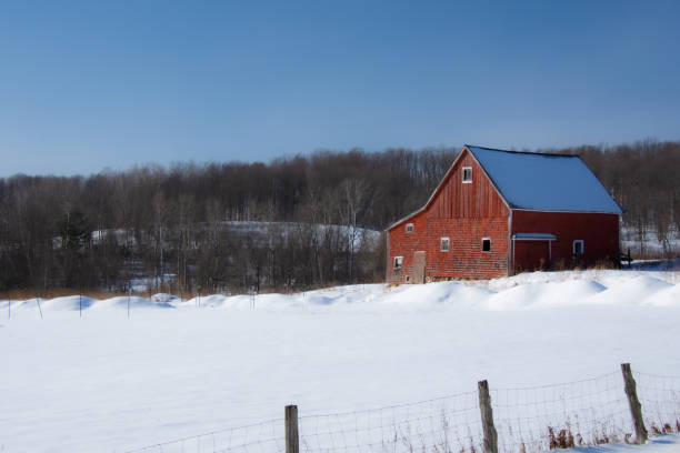 istock Countryside landscape with farm in Quebec, Canada 1364281950