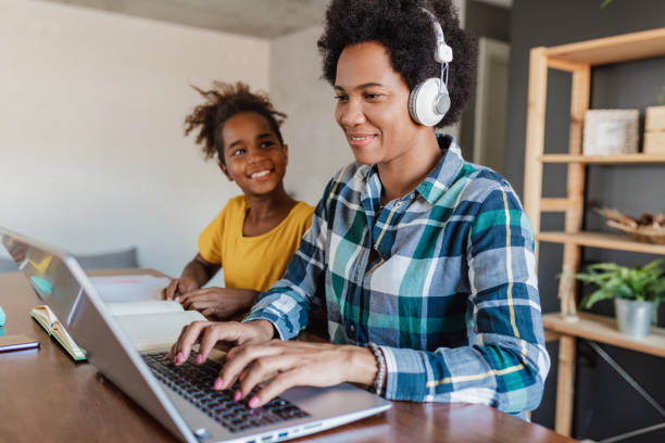 istock Homeschooling and working from home 1364286615