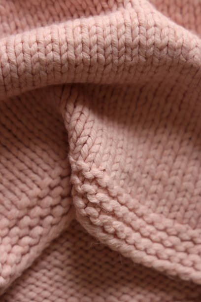 istock Trend russet woolen knitted background, texture, close-up 1364286642