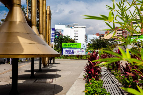 Cali, Colombia - August 2021. Vaccination site at the well known Jairo Varela Plaza in Cali Cali, Colombia - August 2021. Vaccination site at the well known Jairo Varela Plaza in Cali valle del cauca stock pictures, royalty-free photos & images