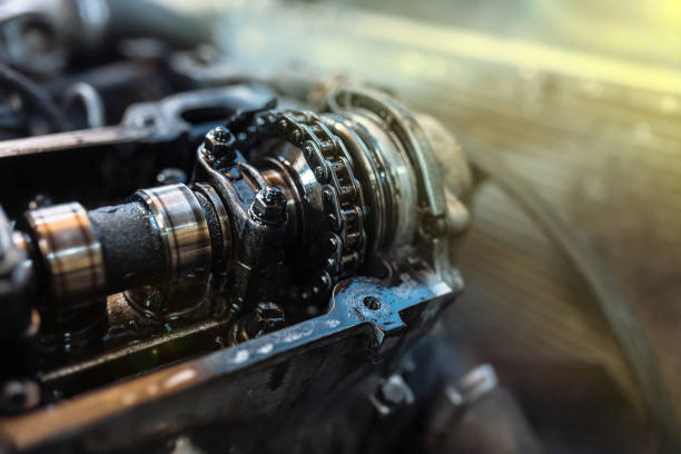 istock car engine chain, gas distribution mechanism maintenance concept. 1364289972