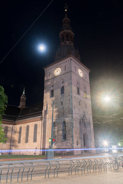 istock Night view on Oslo Cathedral in Oslo, Norway. 1364290362