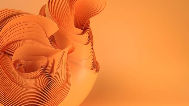 istock Abstract geometric wavy folds background 1364291483