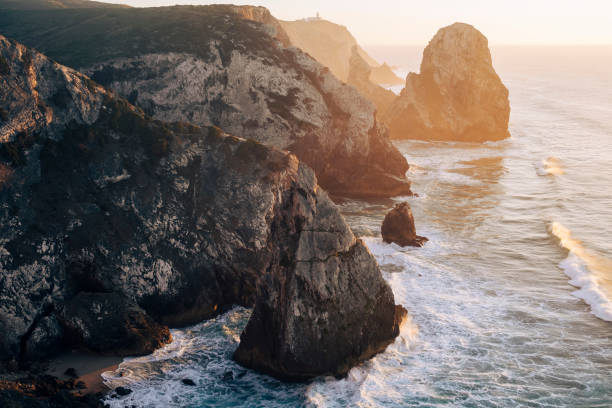 istock Cliffs in Miradouro da Praia do Caneiro, Atlantic Ocean, Portugal. 1364302552