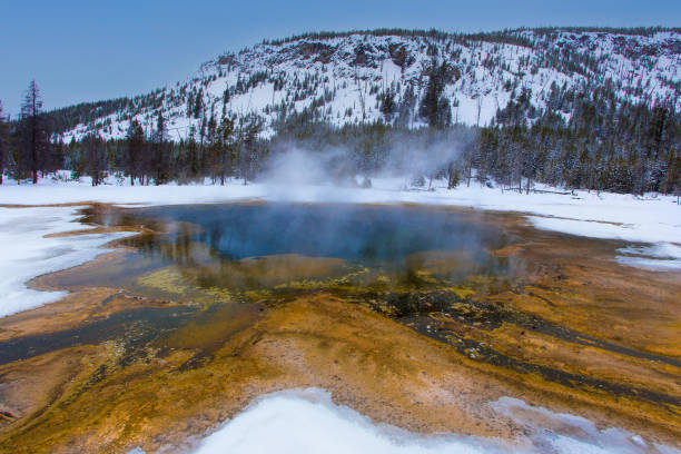 istock Yellowstone National Park hot spring in winter 1364308624