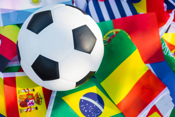 istock Ready for kick-off leather soccer ball 1364313389