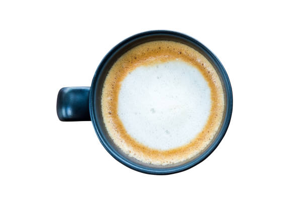 istock Hot coffee cappuccino cup isolated on white background 1364313396