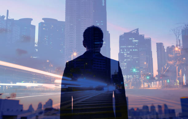 istock Businessman in the city. 1364318437