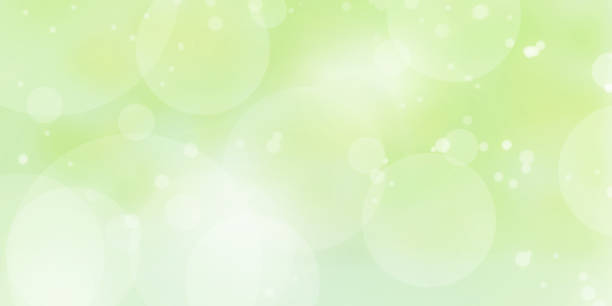 stockillustraties, clipart, cartoons en iconen met abstract background illustration with round bokeh (yellow green) - groene kleuren